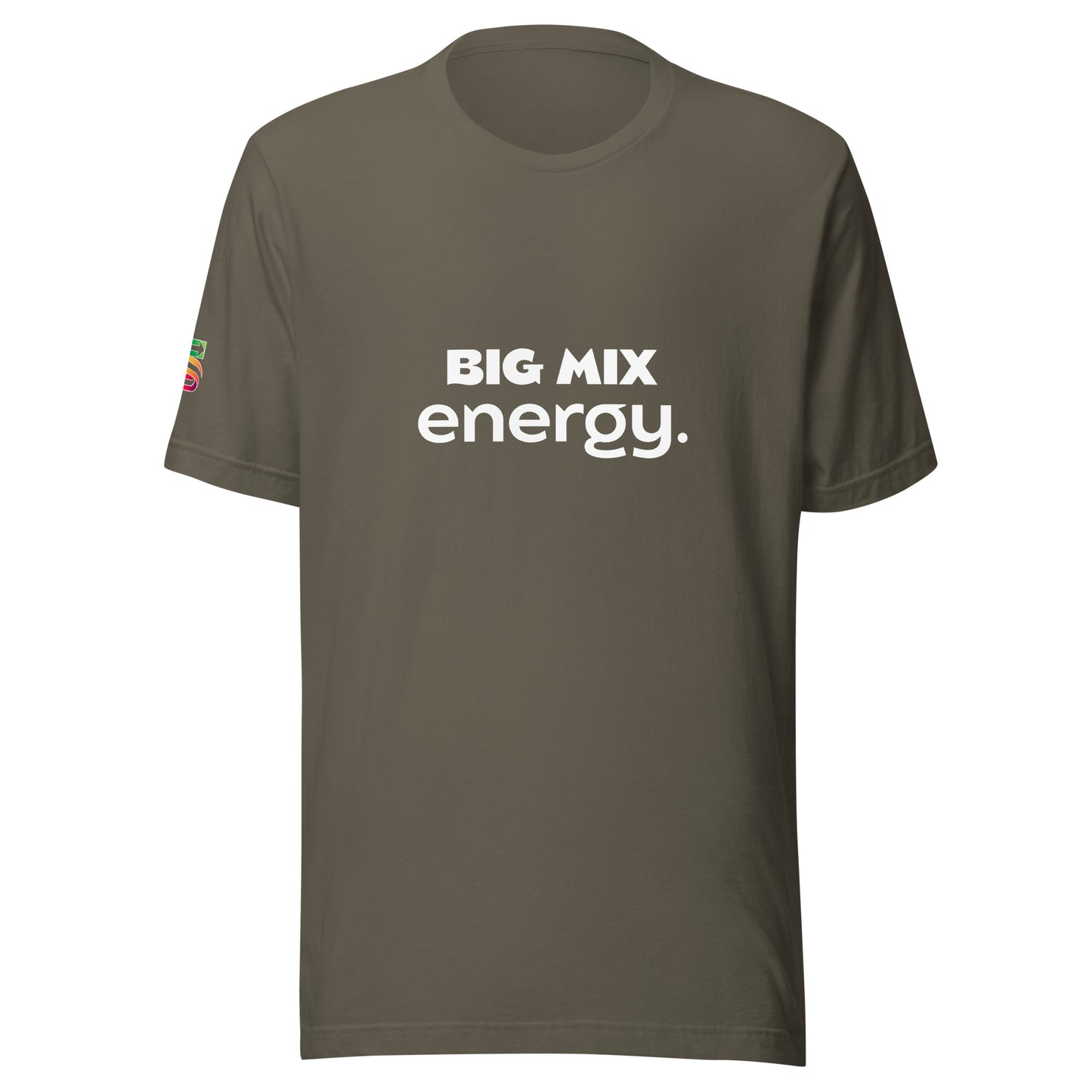 Unisex t-shirt "BIG MIX energy / main logo sleeve"