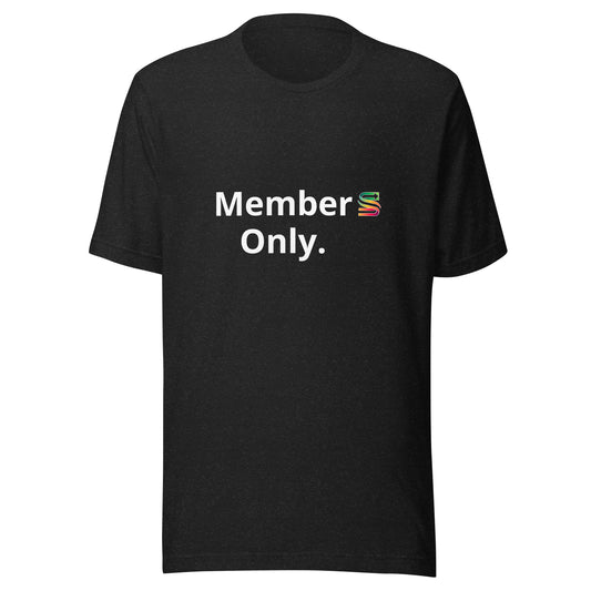 Unisex t-shirt "members only" hidden in plain sight main logo